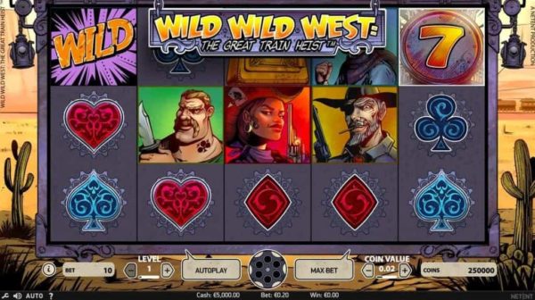 Wild Wild West the Great Train Heist automat zdarma