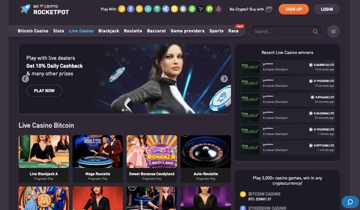 rocketpot casino recenzia bitcoin automaty